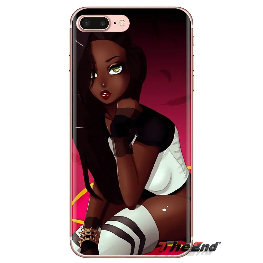 For Xiaomi Mi4 Mi5 Mi5S Mi6 Mi A1 A2 5X 6X 8 9 Lite SE Pro Max Mix 2 3 2S Cartoon Black Women Art Pattern Soft TPU Phone Case |