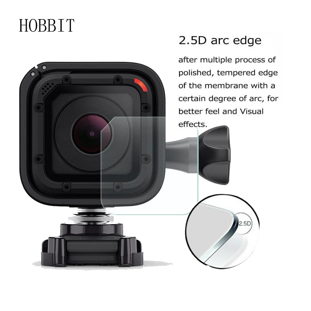 4 шт./лот для GoPro Hero Session 5 аксессуары объектива 0 3 мм 2.5D Закаленное стекло Защита