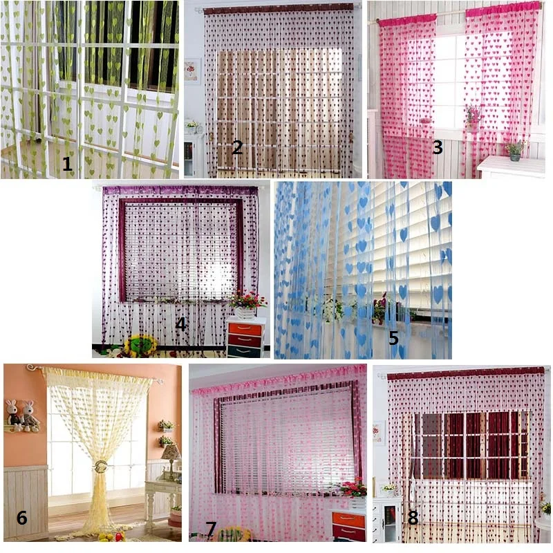 Романтические прозрачные шторы с сердечками декоративные оконные для детской