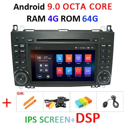 9.0 4G 64G IPS DSP DSP ips Android 9,0 64G 2 din gps для Mercedes Benz Sprinter B200 W209 W169 W169 b-класс W245 B170 Vito W639 A180 A160 W906 PC - Цвет: 9.0 4G 64G IPS DSP