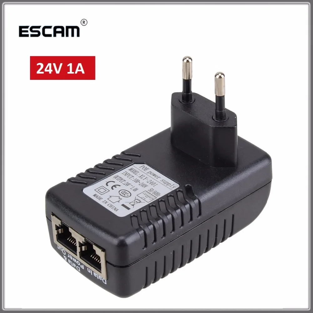 CCTV DC24V 1A 24 ватт настенная вилка Poe инжектор Ethernet адаптер IP камера PoE телефон