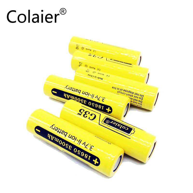 8 шт. литий ионные перезаряжаемые батареи Colaier G35 18650 3500 мАч 3 7 в 20 А литиевая