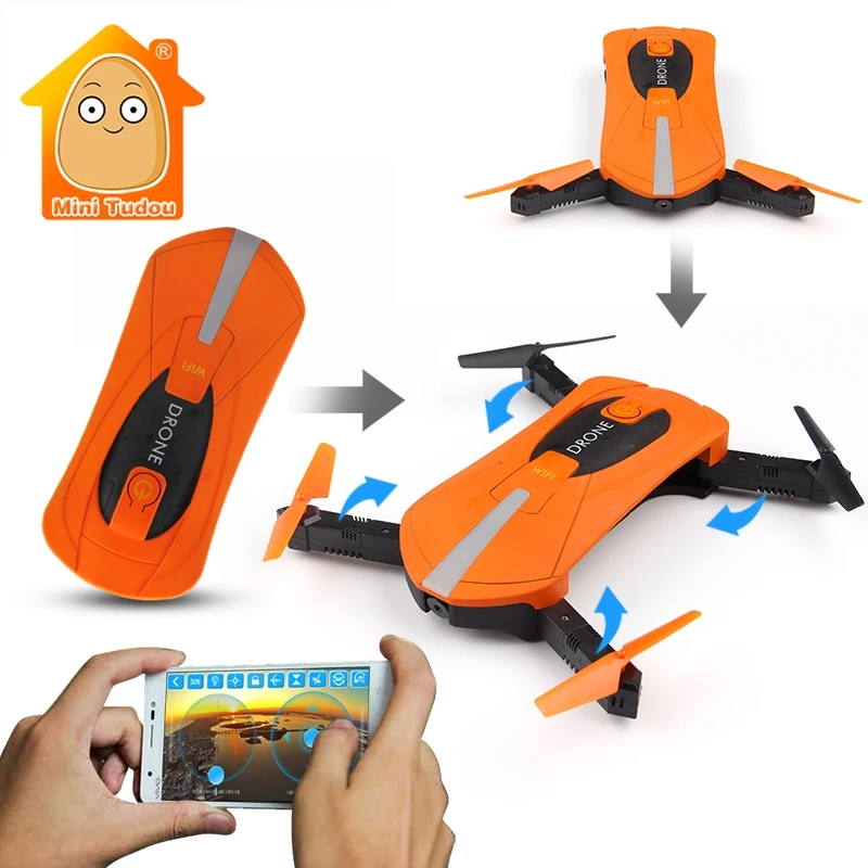 Minitudou RC квадрокоптер с камерой Дрон JY018 складной мини селфи Камера 0.3MP Wi Fi Quadcopter
