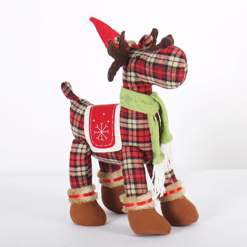 С резными украшениями 40 см игрушечные олени кулон елочные украшения подарки