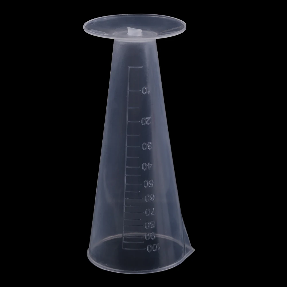 Новейшие конические выпускные Пластиковые мерные чашки 100 мл круглая основа Лот