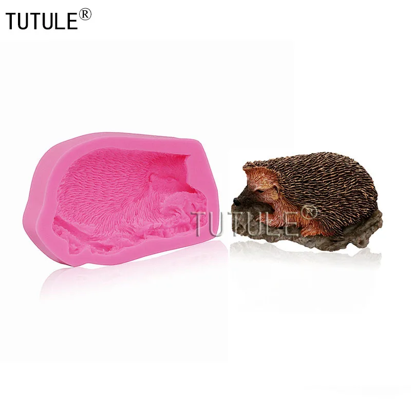 Pink Hedgehogs кабошоны силиконовой резины гибкая форма для пищевых продуктов Смола шоколадные Мячи помадка Конфеты заготовка для мыла, HedgehogSilicone плесень - Цвет: Pink