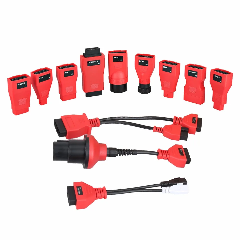 12 шт. для продуктов Autel (DS808 MD802 MD808 Pro MK808 MP808TS) с дополненными адаптерами/разъемами