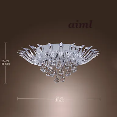 Светодиодный ная лампа k9 Crystal Flush Mount с пультом дистанционного управления G4 Bulb 85-240v