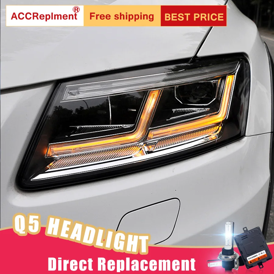 2 шт. светодиодный фары для Audi Q5 2009- светодиодный автомобильный фонарь ангельские глазки ксенон HID комплект Противотуманные фары светодиодный дневные ходовые огни