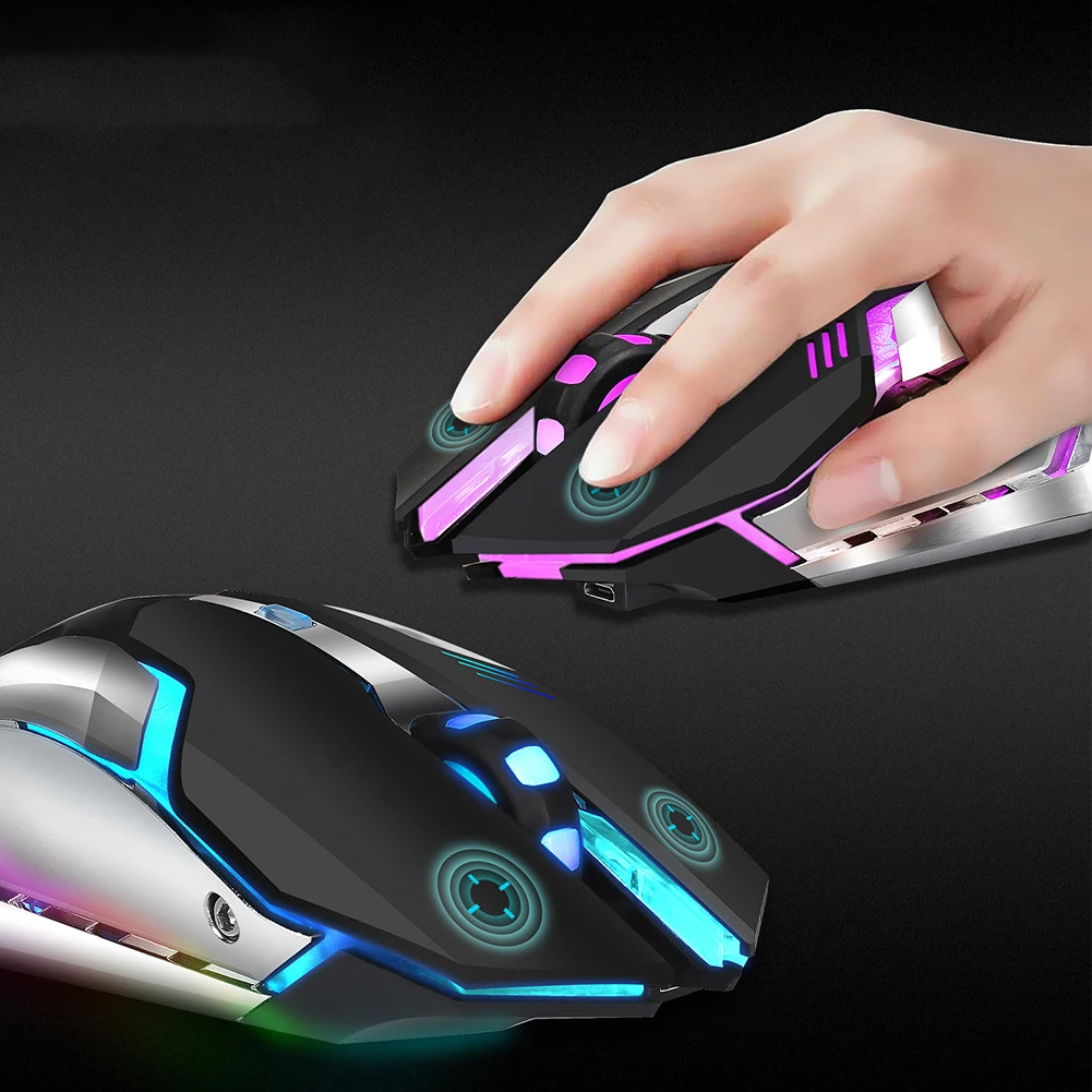 2.4G Office Gaming Mouse Lightweight Working Rechargeble Adjustable Durable Ergonomic Colorful Backlight Wireless USB Compact | Компьютеры