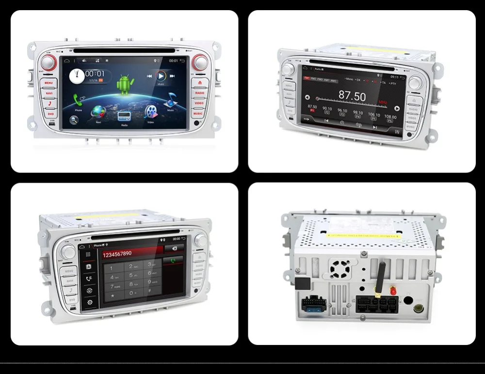 Bosion 7 &quotавтомобильное аудио Радио DVD для FORD/Focus/S MAX/Mondeo/C MAX/Galaxy 2din 4 ядра Buletooth USB wi fi