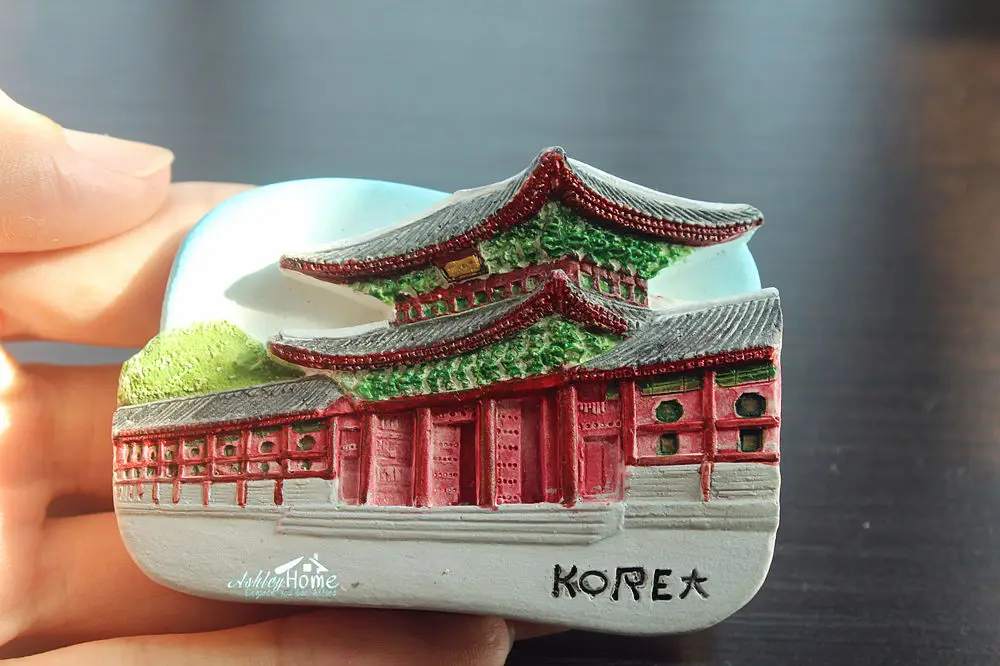 Корея дворец Gyeongbokgung туристический сувенир для путешествий 3D искусственная