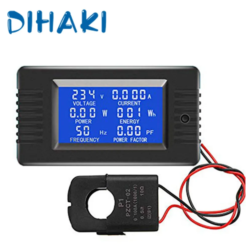 AC Voltmeter Ammeter Multimeter Digital Display Power Monitor Meter With Open /Close CT | Инструменты