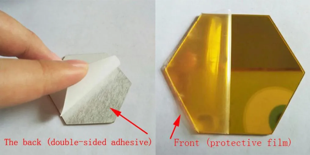 12 шт. 3D зеркальные настенные наклейки шестигранные акриловые съемные домашний