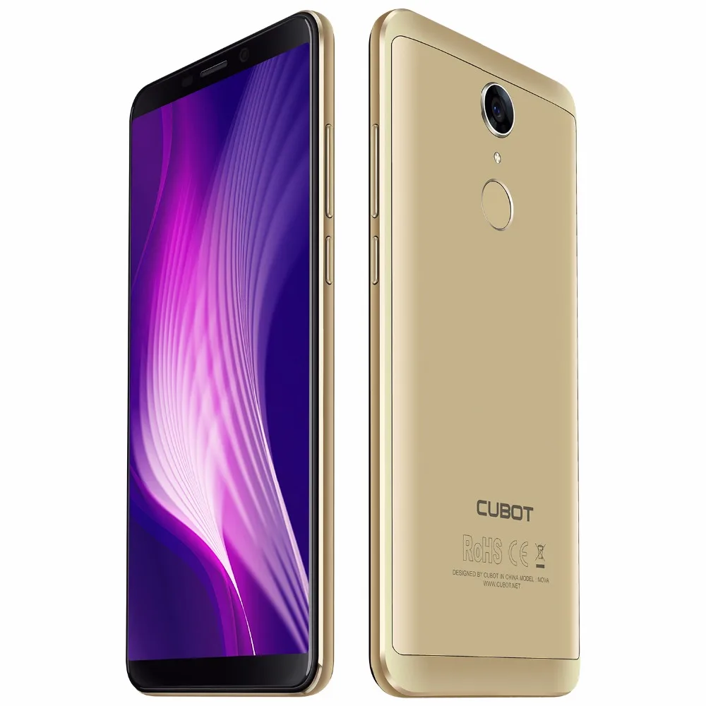 Cubot Nova Android 8,1 18:9, полный экран, 3 ГБ, 16 ГБ, 5,5 дюймов, MT6739, четырехъядерный смартфон, 2800 мА/ч, двойной, 4G, две sim-карты