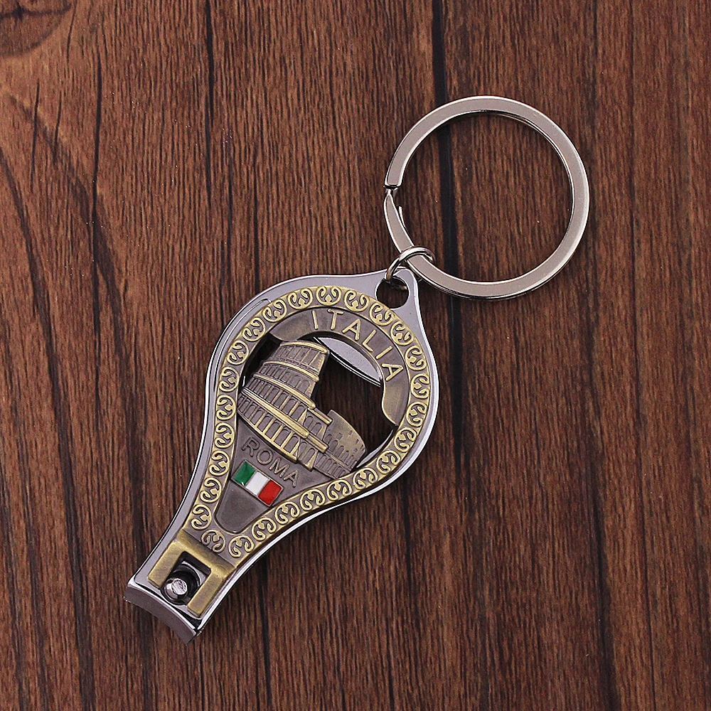 Vicney Italy Roma Keychain Vintage Antique Bronze Colosseum Building Key Chain Gift Souvenirs For Best Friend | Украшения и