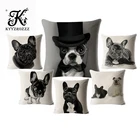 Квадратный Чехол 45*45 для диванной подушки, из льна и хлопка