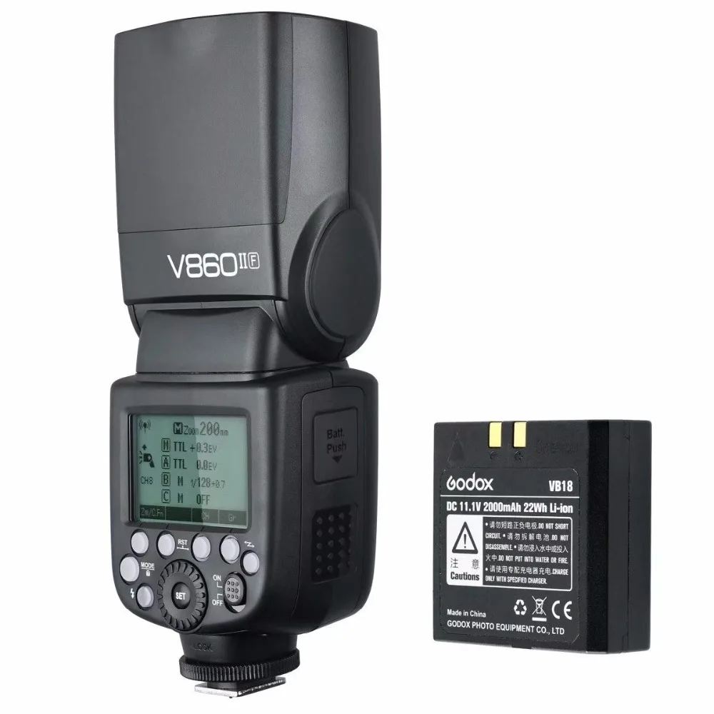 Godox TTL HSS литий ионный аккумулятор V860II F Вспышка Speedlite для Fujifilm X Pro2/X Pro1/X T20/X T10/X T1/X100F