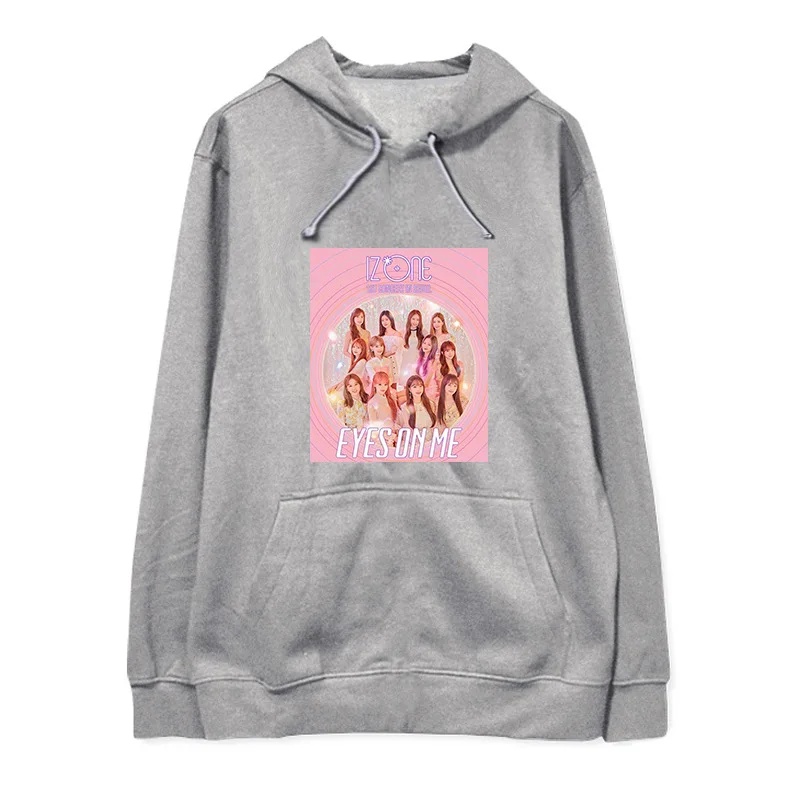 Kpop IZONE альбом глаза на меня толстовка с капюшоном член фото печать хип-хоп пуловер