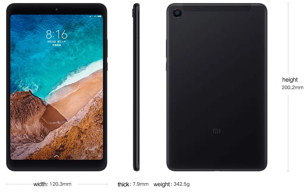 Xiaomi mi Pad 4 OTG LTE/WiFi mi Pad 4 планшеты, " PC Snapdragon 660 Восьмиядерный 64G 1920x1200 13.0MP+ 5.0MP Cam 4G планшет