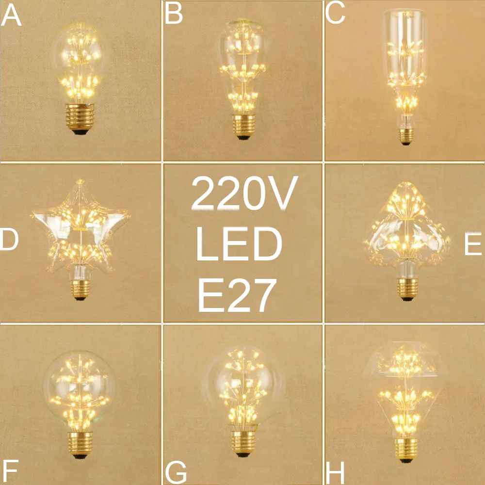 

220V 230V 240V Vintage 40W E14 Edison bulbs Retro Incandescent screw Bulb G45 ST48 T45 E14 filament bulbs