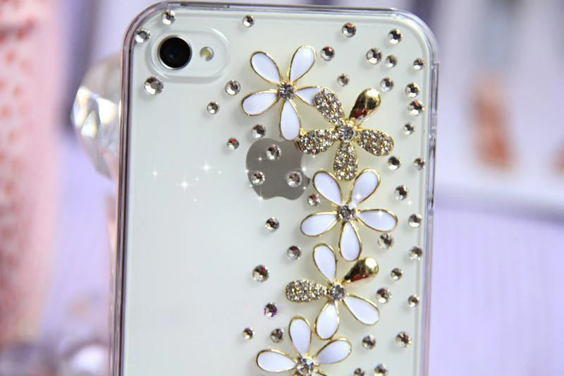 Новый Роскошный 3D 5 Уайлдфлауэр Bling Crystal Diamond flower Дело Обложка Для Lenovo S760