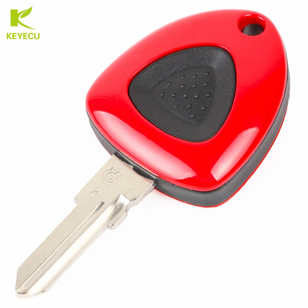 

KEYECU New Replacement Remote Key Shell Case Fob 1 Butotn for Ferrari F430 Uncut Blade Without Logo