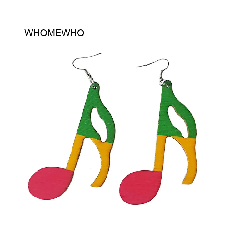 Серьги WHOMEWHO из натурального дерева с лазерной вырезкой висячие ювелирные