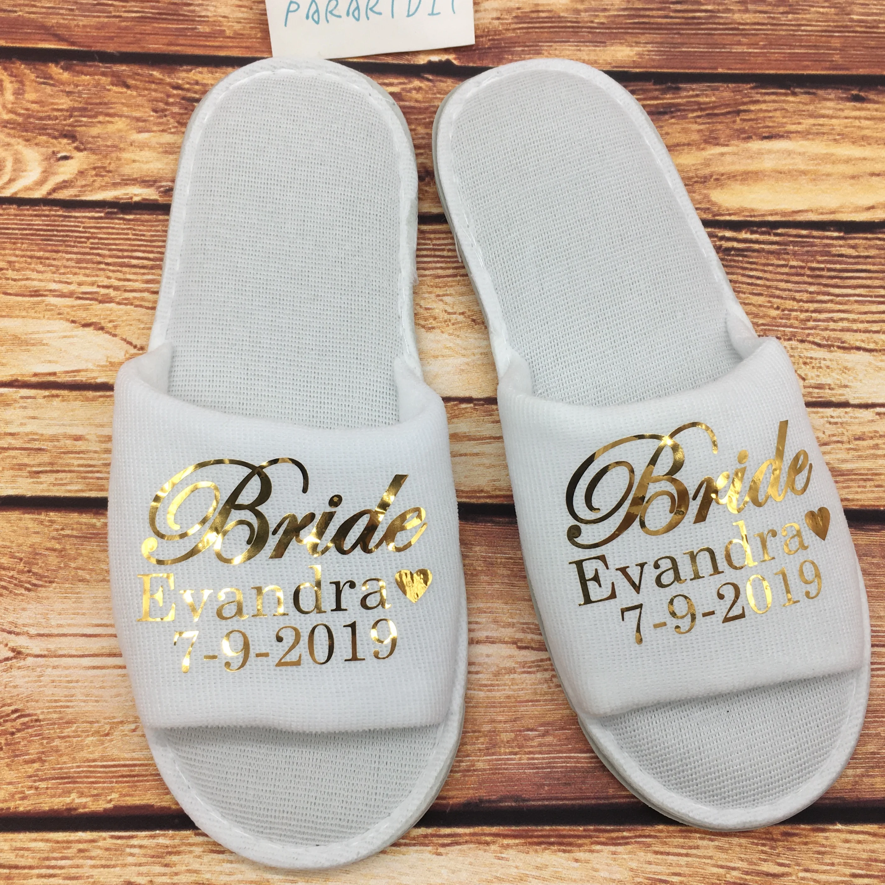Персонализированные серебристого золотистого цвета свадебные туфли для невесты