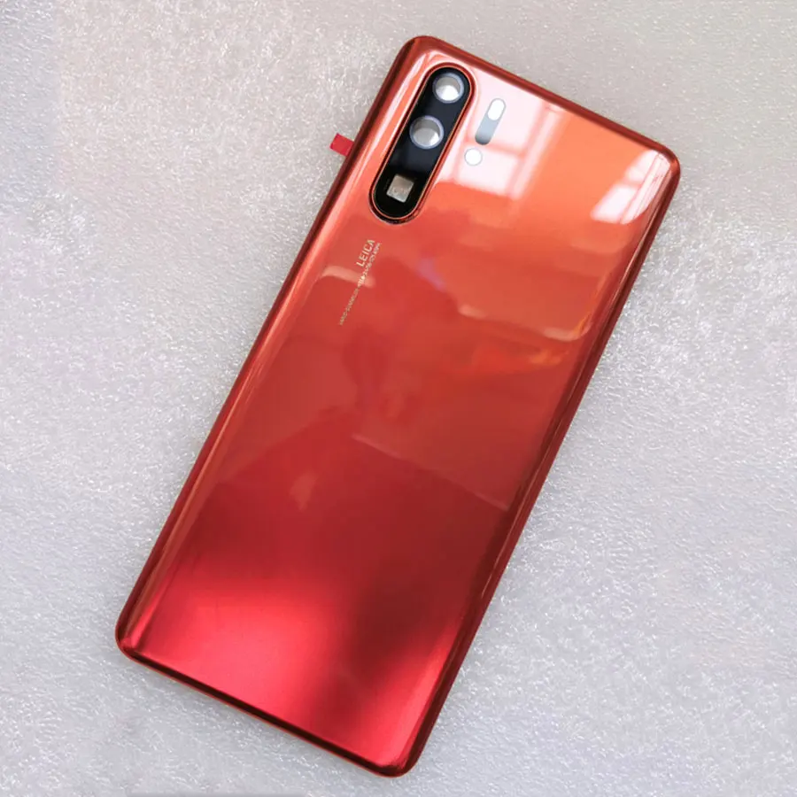 Оригинальная задняя крышка батарейного отсека для huawei P30 Pro p30pro Задняя стеклянная крышка корпуса задняя крышка+ Замена объективов камеры - Цвет: Amber Sunrise