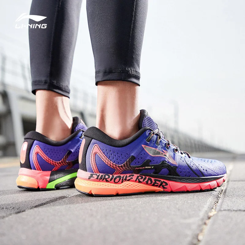 Li-Ning мужские беговые кроссовки для беговых прогулок с 4 амортизационными подкладами, спортивная обувь ARZP001 XYP876
