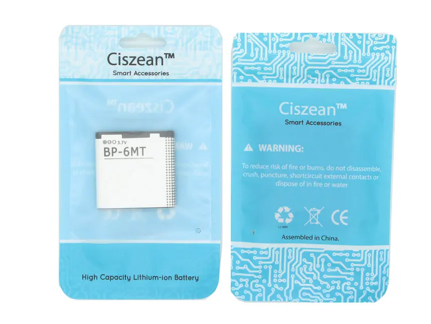 Ciszean 1x BP-6MT / BP 6MT BP6MT Замена Батарея для Nokia 6720 5610 6110 6720C E51 N78 N82 N81 1050 мА/ч + ЖК-дисплей