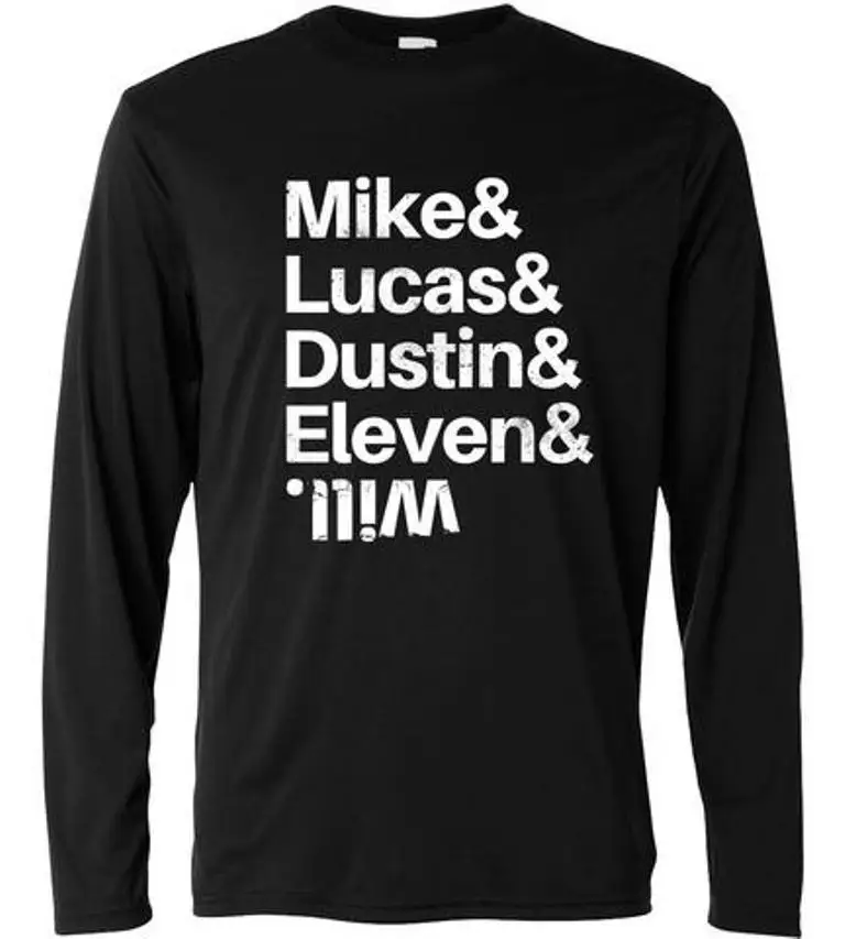 MAGLIA MAGLIETTA футболка MANICHE LUNGHE UOMO serie TV странные вещи lm194|Мужские футболки| |