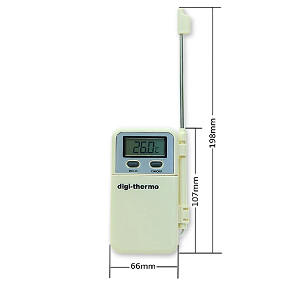 Memory Alarm Function Kitchen Thermometer with Long Metal Pin | Дом и сад