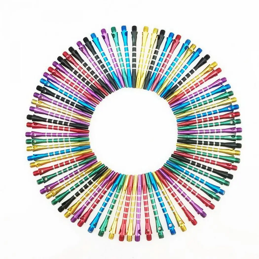 25 Pcs/Pack Mixed Color Aluminum Alloy 53mm Dart Rod Harrows 2BA Thread Game Stems 53mm/2.08inch Throwing | Спорт и развлечения