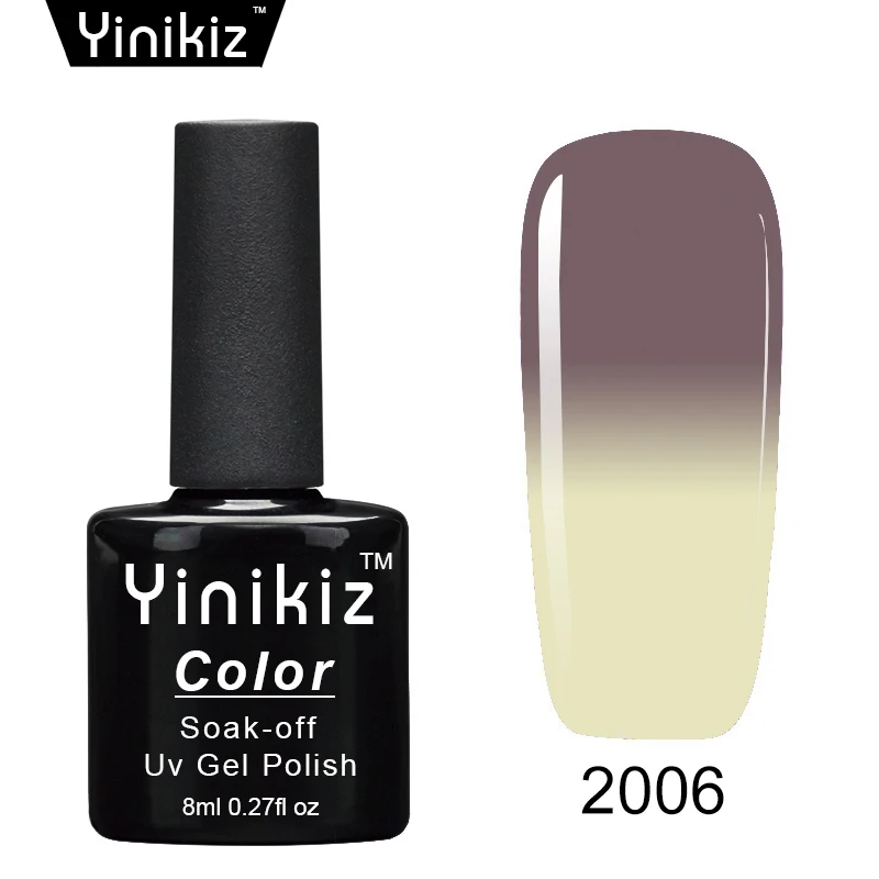 2006 Yinikiz термо-лак для ногтей, меняющий цвет, гель, не впитывается, дизайн ногтей, маникюр, Волшебная сменная основа - Цвет: 2006