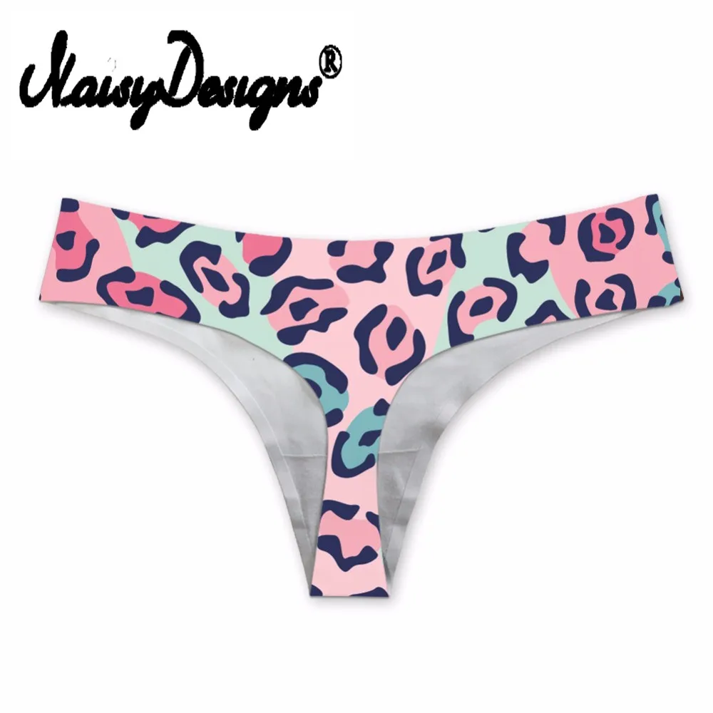 NoisyDesigns Leopard Для женщин бесшовное нижнее белье секси Женщин Трусики стринги трусы
