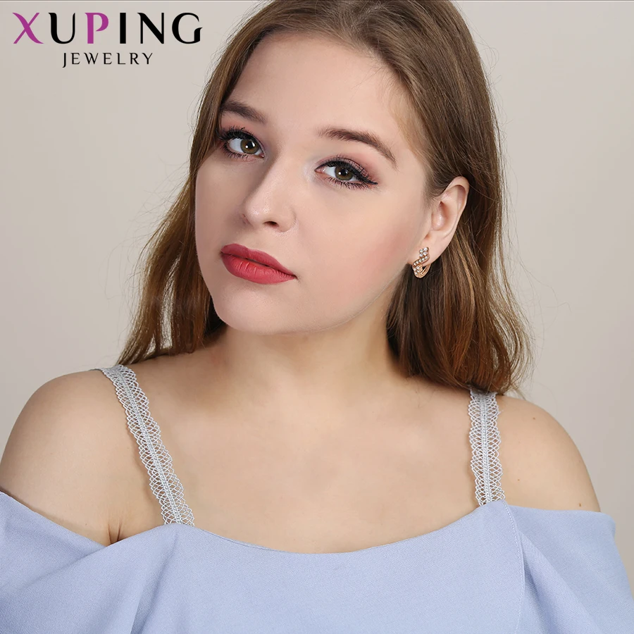 Xuping ювелирные изделия позолоченные серьги для женщин подарок на день Святого