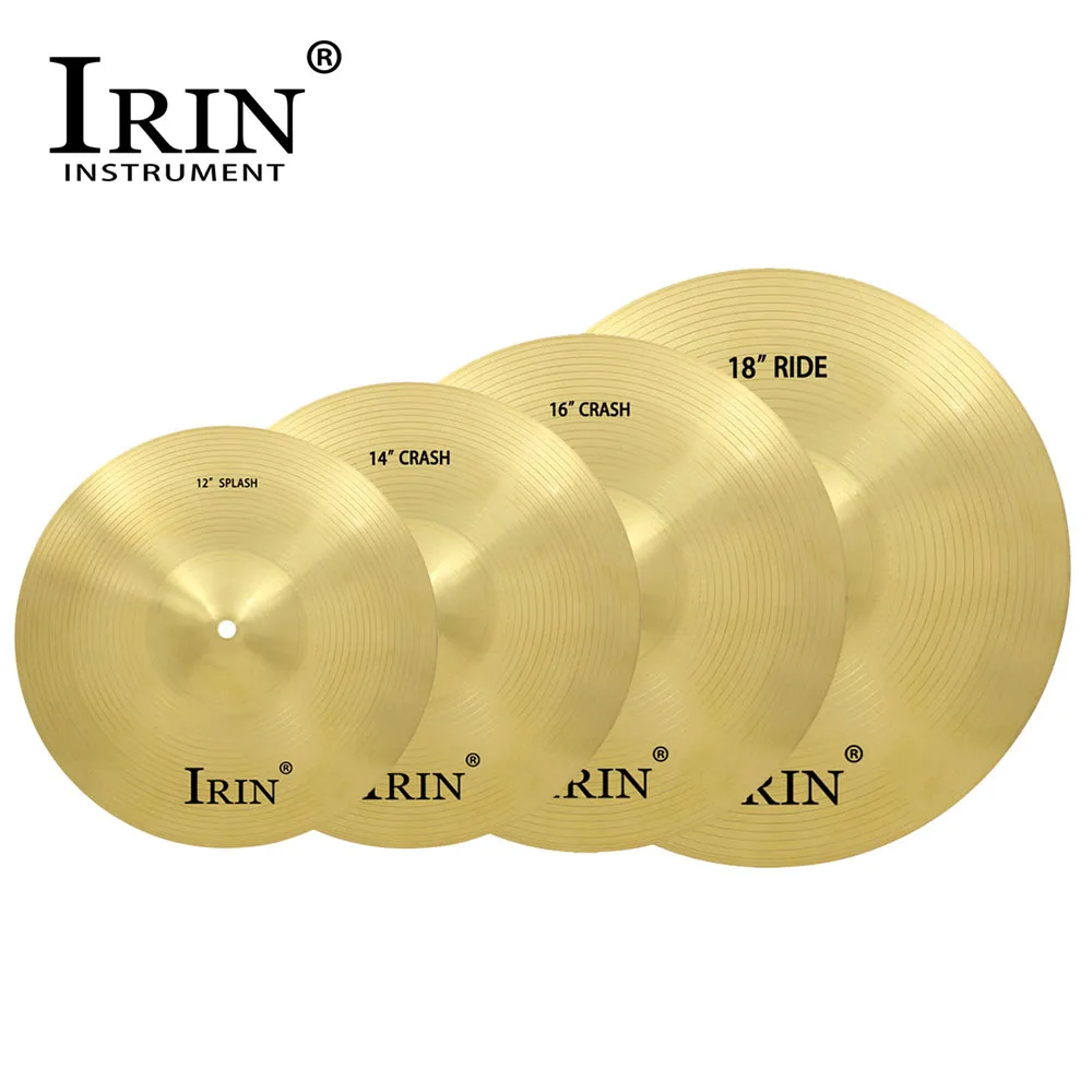 

IRIN SC-260 Cymbal Set Brass Alloy Including 12 Inch Splash 14 Inch &16 Inch Crash 18 Inch &20 Inch Ride Cymbals with Carry Bag