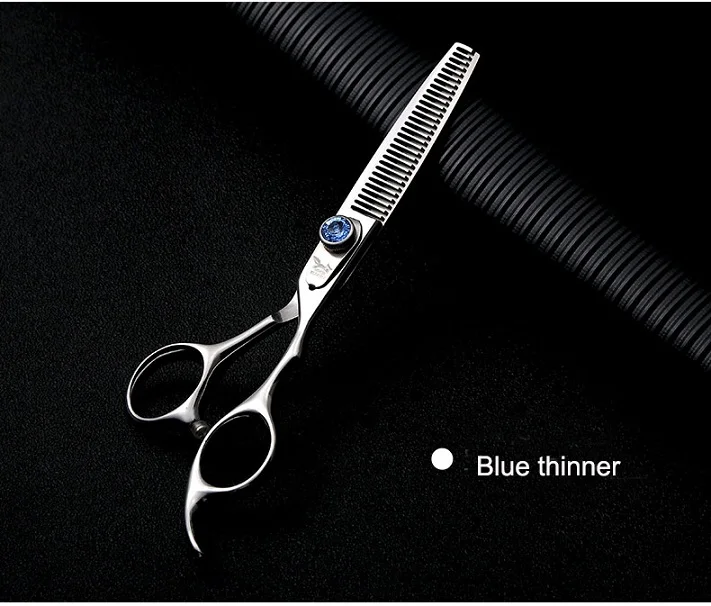 blue thinner KUMIHO F2BS-60 ножницы для волос набор 9cr13 нержавеющая 6 дюймов 2 цвета винт доступны резки и истончение ножницы - Цвет: blue thinner