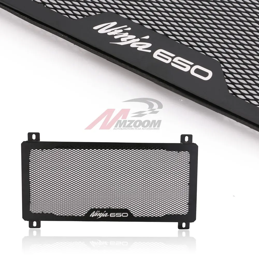 BLACK Motorcycle Radiator Guard Grille Oil Cooler Cover Bike Racing For KAWASAKI Z650 NINJA650 NINJA 650 2017 2018 | Автомобили и