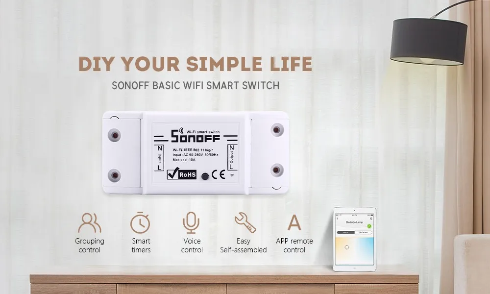 SONOFF базовый WiFi беспроводной смарт-переключатель для DIY домашней безопасности