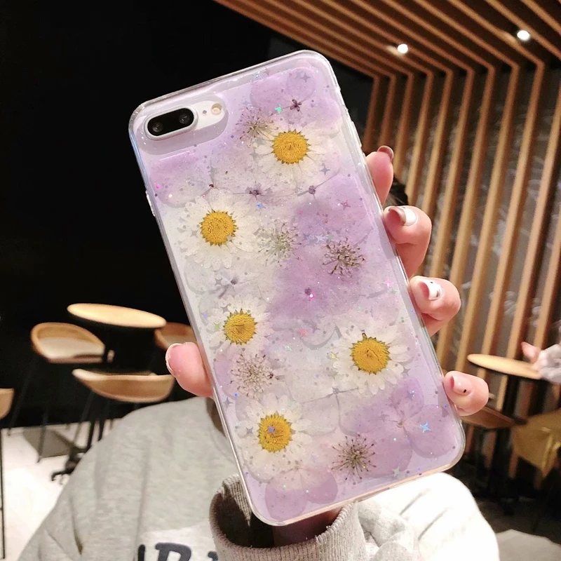 Casyva Small daisy Phone Case for Iphone X XR XS MAX Silicone 6 7 8 6S plus Soft Back Cover |