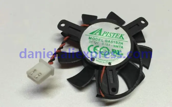 Вентилятор для видеокарты APISTEK GA51S2H NNTK 12V 0.18A 2 line|Аксессуары батарей и ЗУ| |