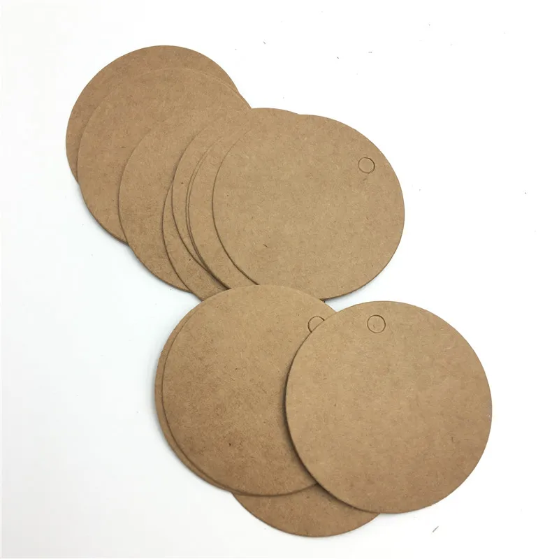 100 шт./лот белые черные коричневые бирки из крафт-бумаги круглые чемоданы заметки
