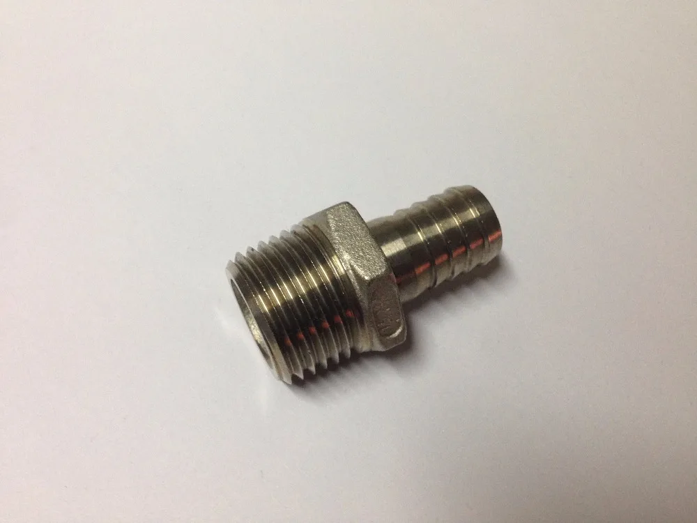 Шлангов из нержавеющей стали 1/2 &quotMPT x 1/2&quot Барб Homebrew оборудования фитинг