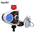 Таймер для автоматического полива сада с ЖК-дисплеем, электронный таймер разбрызгиватель с клапаном 21077 и датчик дождя 21103 # 21077R