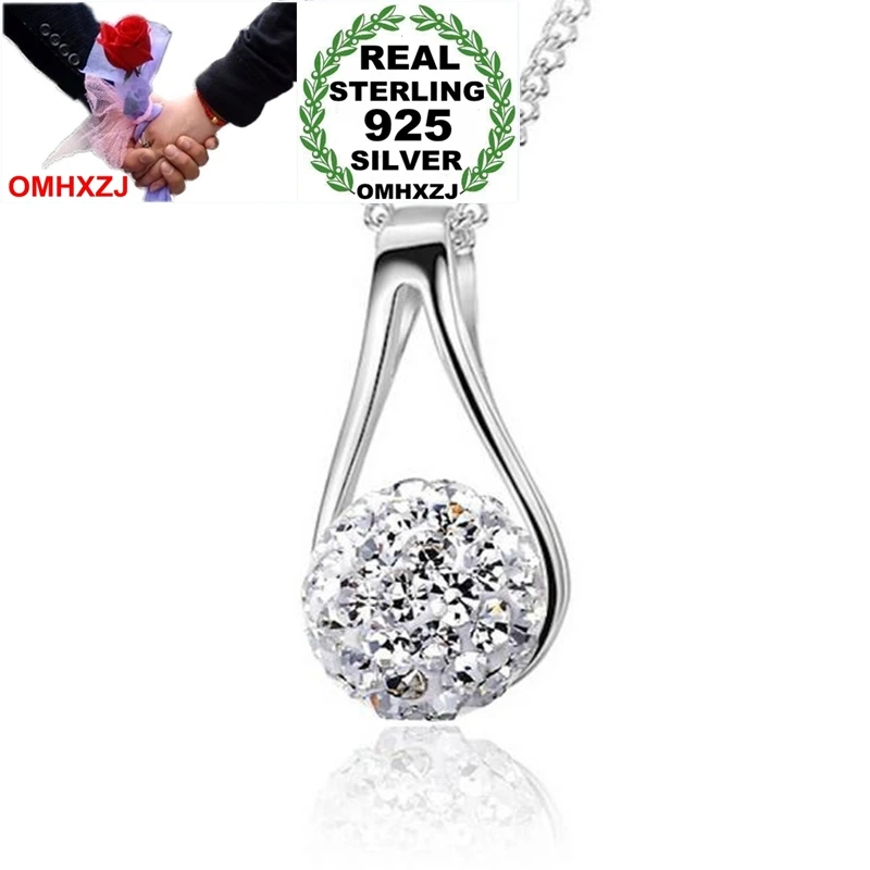 OMHXZJ оптовая продажа модные подвески с шариком из стерлингового серебра 925 пробы