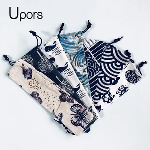 50 шт. соломенная сумка 50 шт. соломенная сумка палочки для еды ложка посуда металлическая соломинка сумка для напитков многоразовые на завязках льняные сумки оптом