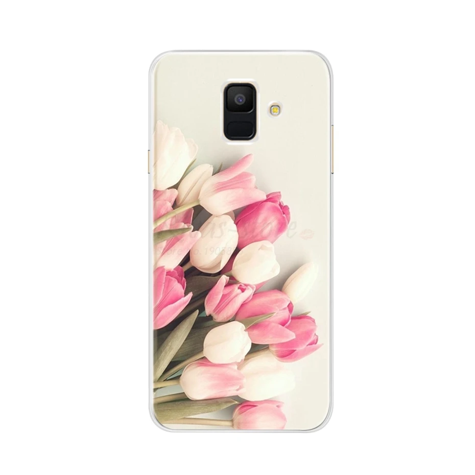 Светло-фиолетовый Чехол для samsung Galaxy A6 прозрачный мультяшный Мягкий ТПУ силиконовый чехол для телефона s задняя крышка для samsung Galaxy A6 A 6 Plus - Цвет: Светло-фиолетовый